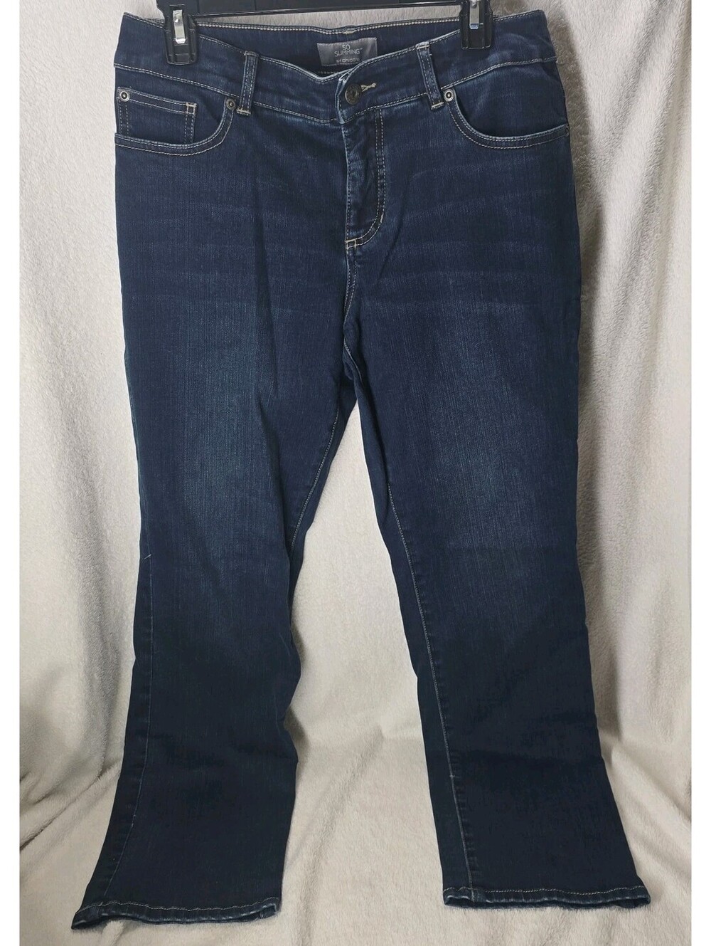 Chico's So Slimming Jeans Women's Size 1 Short Dark Wash Blue Denim Pants